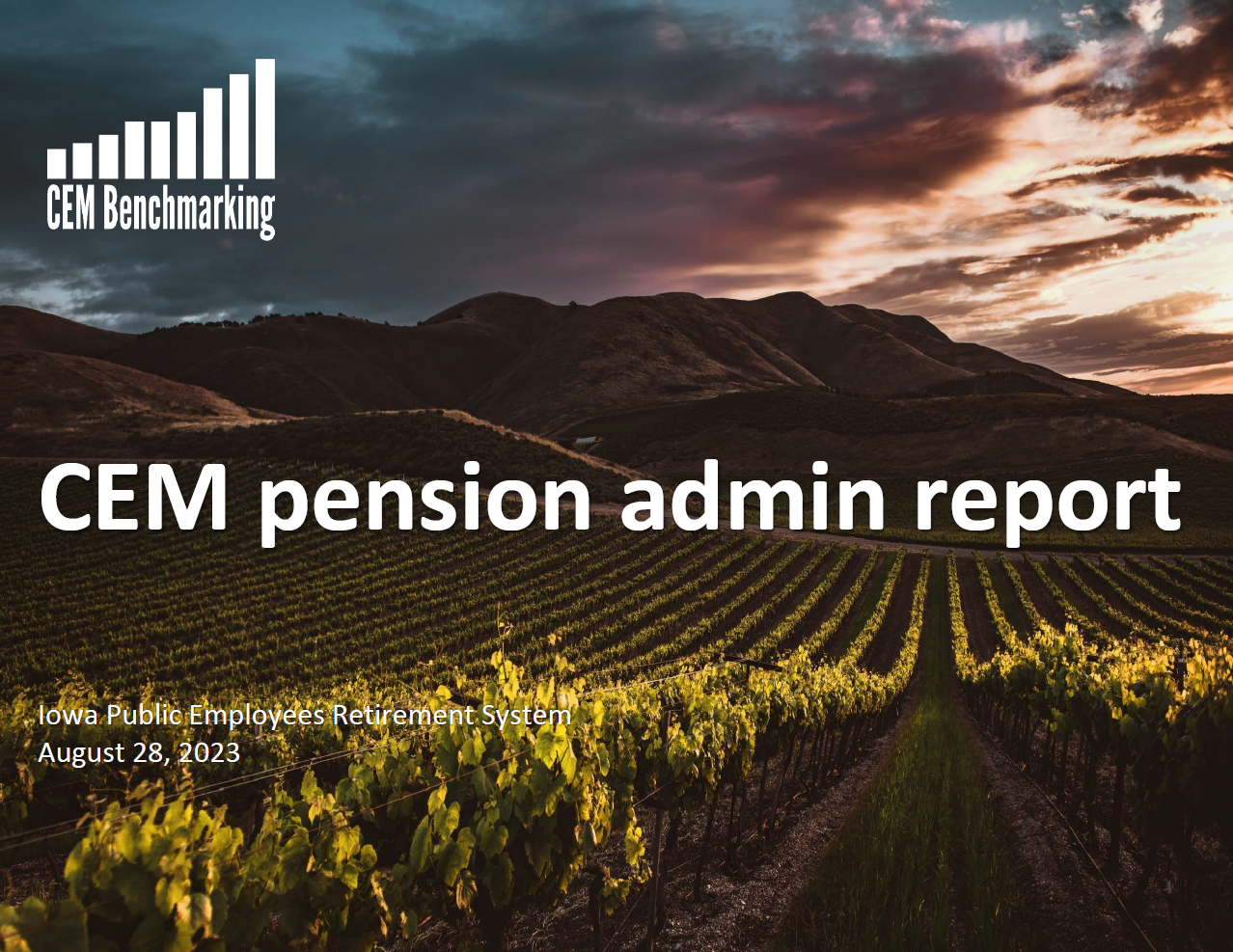 FY2022 CEM Pension Admin Report cover page